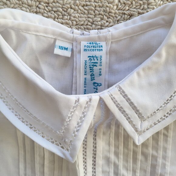 Feltman Brothers Toddlers White Shirt & Shorts 1 piece set - 18 months - Picture 2 of 3